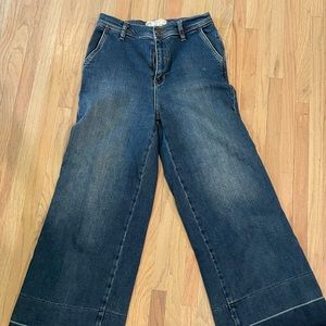 Free People wide-leg crop jeans